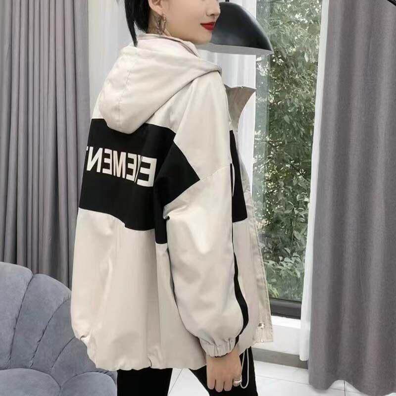 好货冲锋衣外套女春秋2026年新款欧货短款风衣连帽大码棒球服夹克