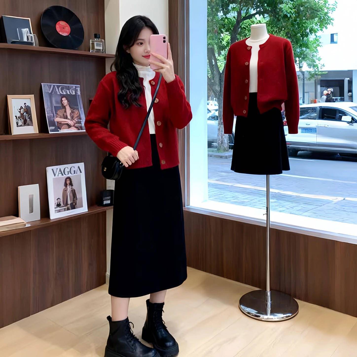 好货高级感韩版简约毛衣外套女开衫2026年春秋新款小个子短款针织