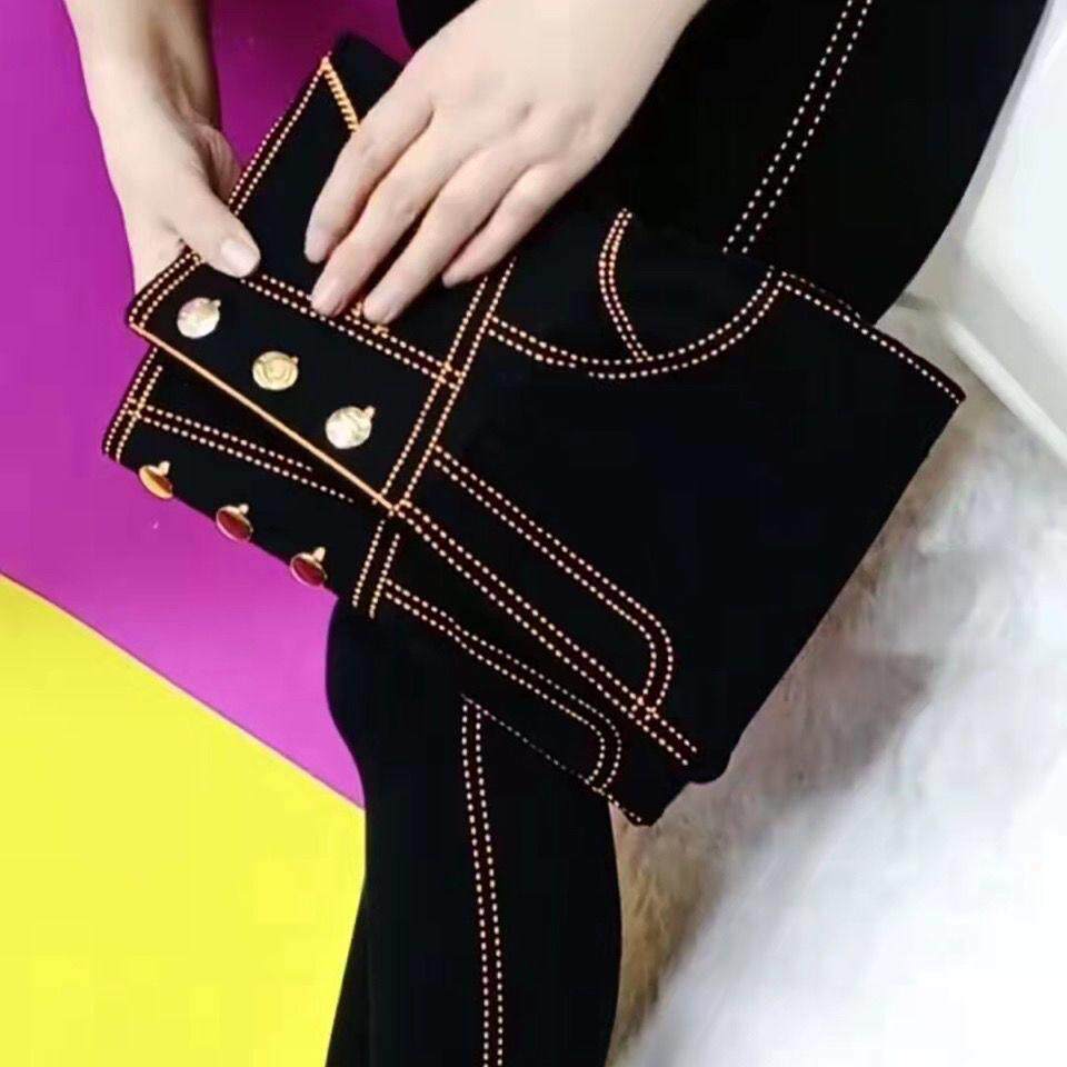 好货2026秋季新款高腰弹力显瘦仿牛仔打底裤外穿时尚修身百搭女裤