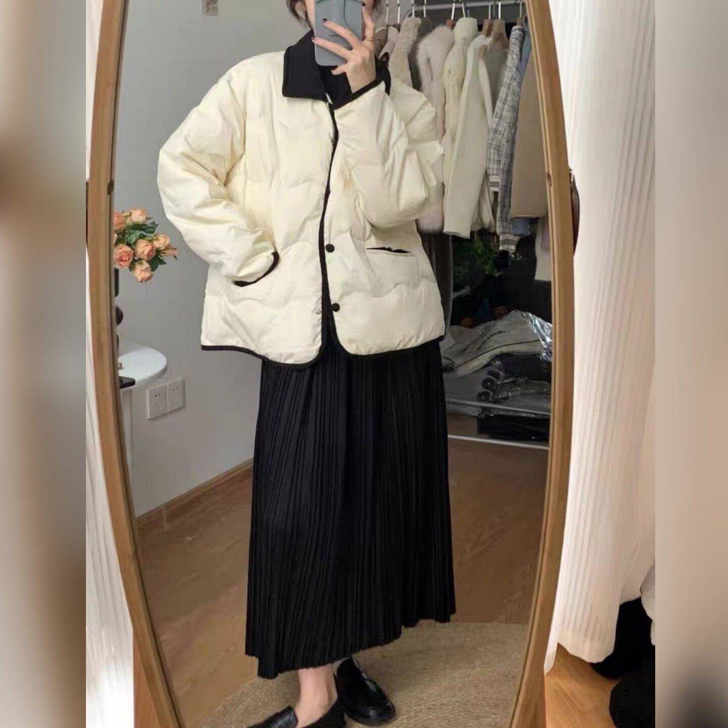 好货韩版时尚chic设计感棉服女时尚洋气时髦简约减龄棉服外套2026