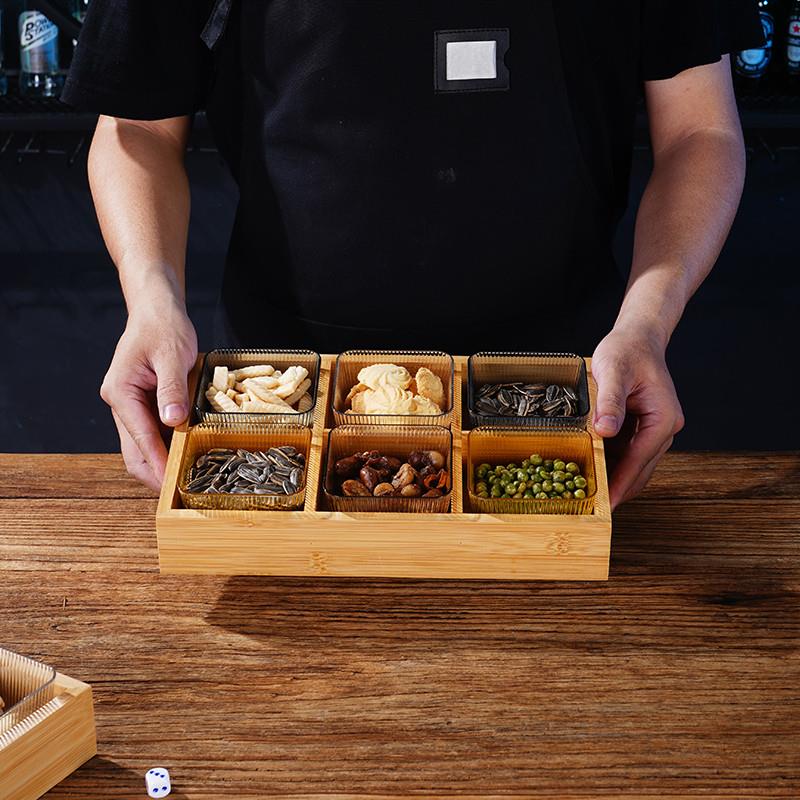 好货九宫格干果盘水果零食盘客厅家用点心托盘分格盘糖果坚果瓜子