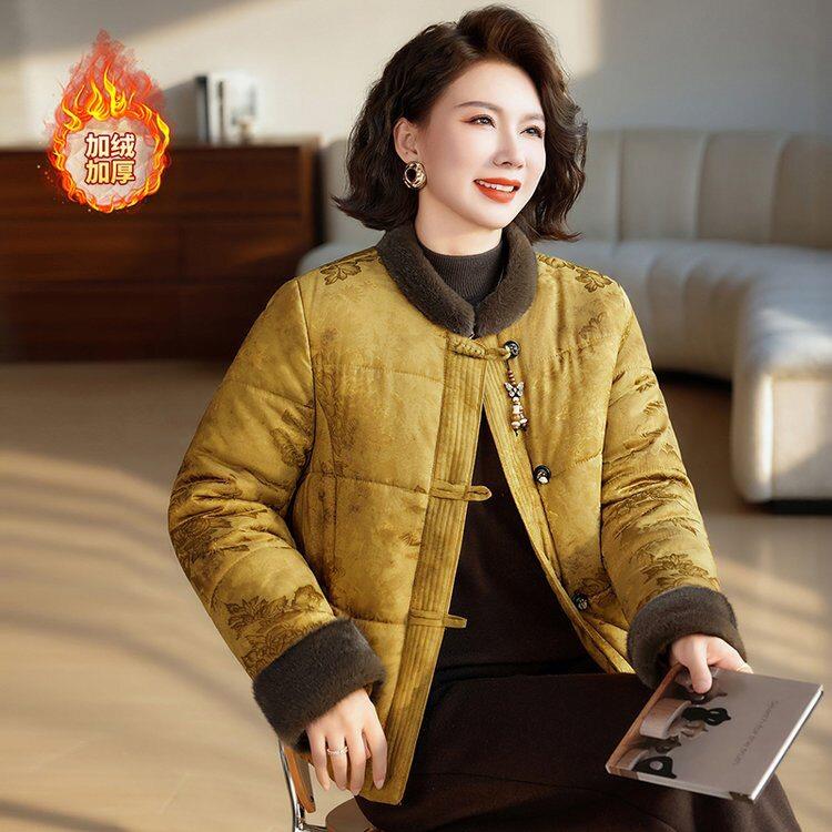 好货中老年女装妈妈冬装棉服外套2026新款棉袄加绒加厚洋气国风棉
