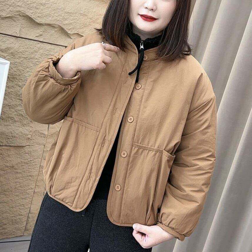 好货中老年女装妈妈冬装外套小个子短款休闲宽松轻便小棉袄保暖棉