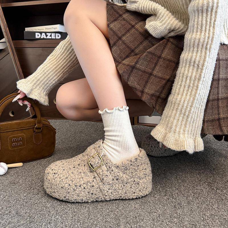 好货复古棕色加绒加厚内增高雪地棉鞋女冬2026新款保暖毛毛厚底勃