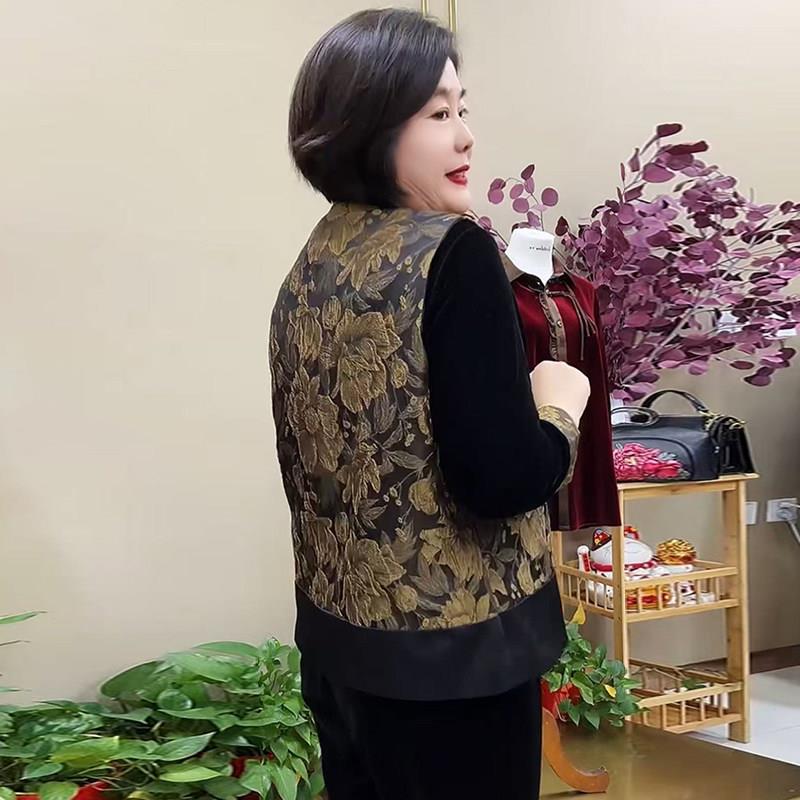 好货2026春装中年妈妈国风流苏提花马夹短款时尚宽松洋气大码马甲