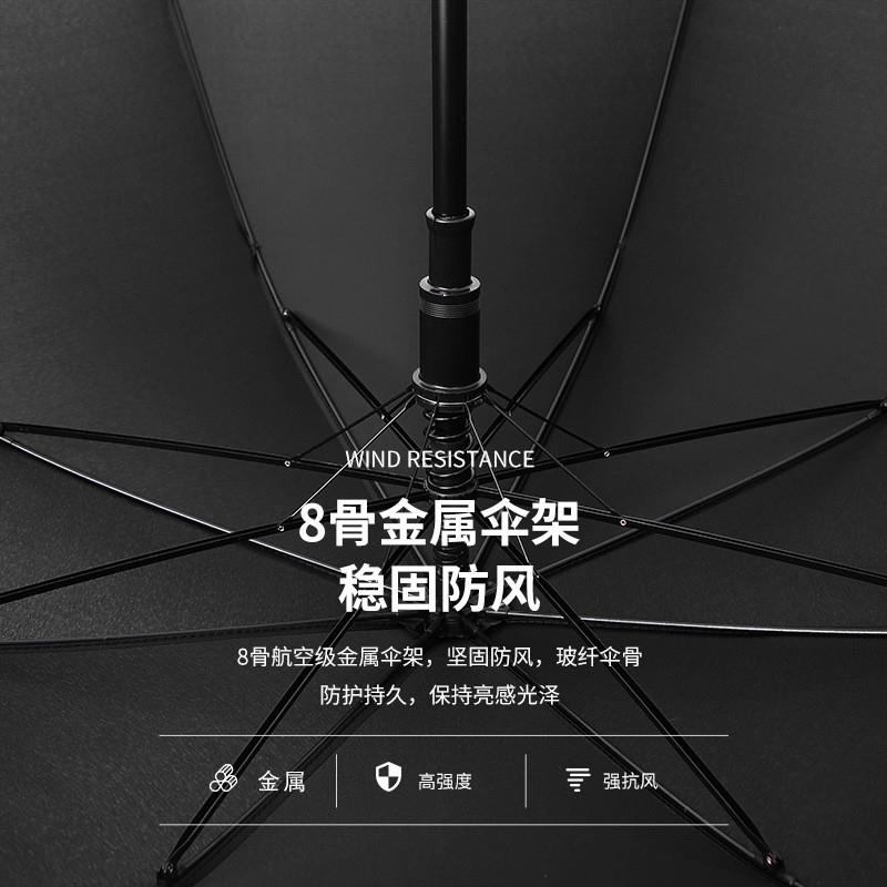 新品弯钩雨伞定制logo自动纤维八骨伞订制物业公司绿色长柄广告伞