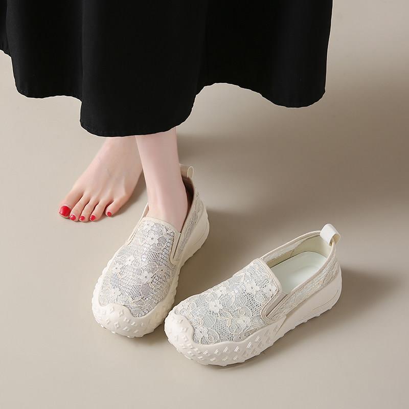 好货老北京布鞋女2026新款夏季配裙子软底渔夫鞋一脚蹬厚底帆布小