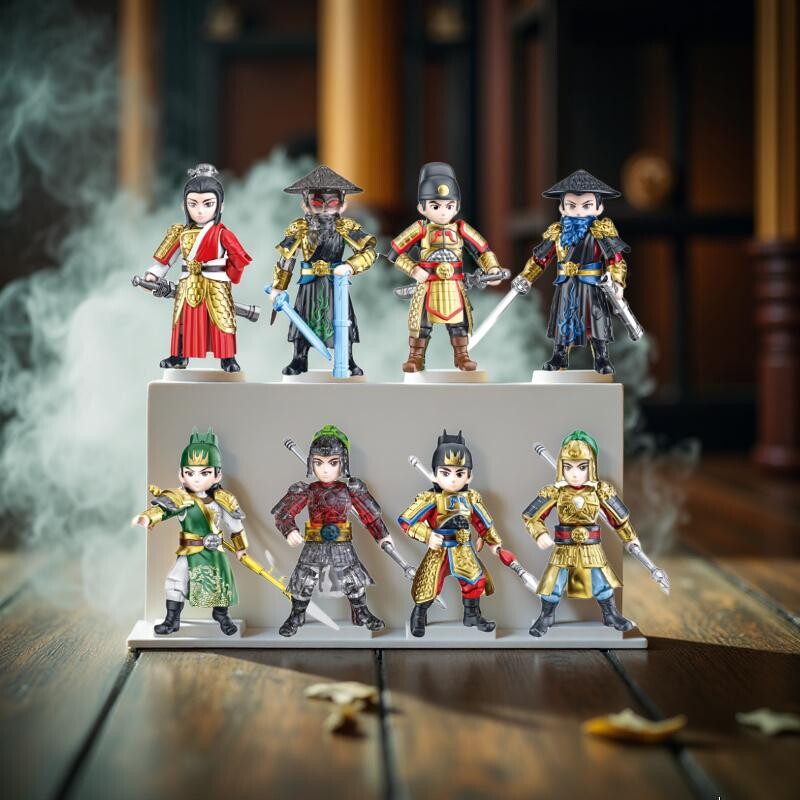 翔竣三国群英国潮拼装积木人仔
