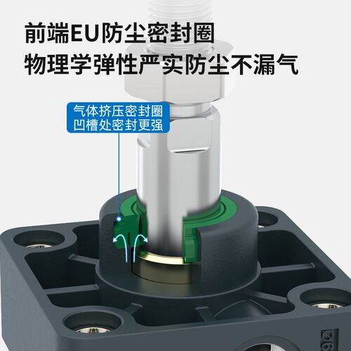 气动SCJ32可调行程40气缸50大推力63X80X100X12L5X160X200X250-S