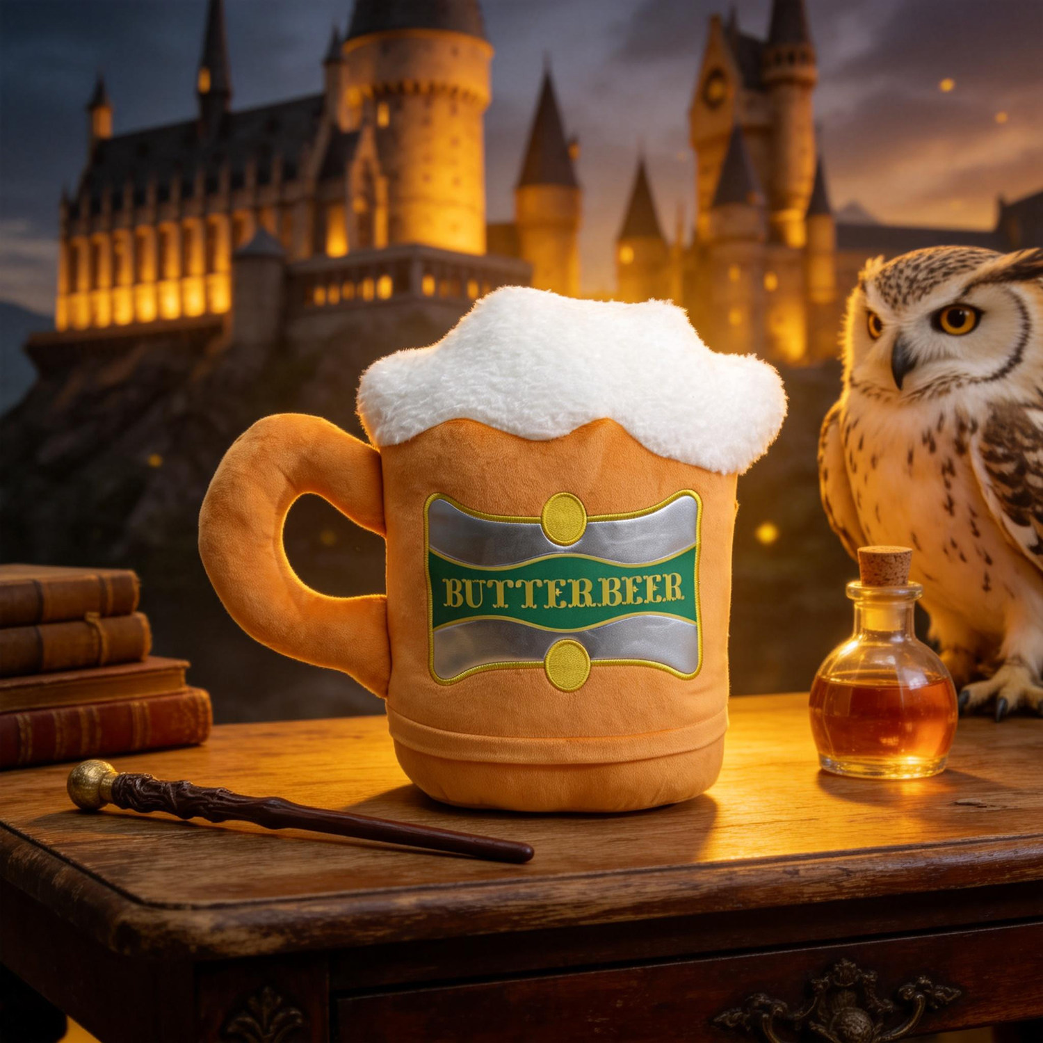 哈利特黄油啤酒毛绒杯造型公仔大号啤酒毛绒玩偶可爱创意公仔爆款