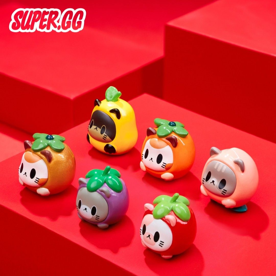 招财达摩水果喵迷你可爱粒粒盲袋桌面车载小摆件公仔手办萌粒礼物,模玩/动漫/周边/娃圈三坑/桌游,潮玩盲盒,淘宝优惠券,粉丝福利购,淘宝优惠卷