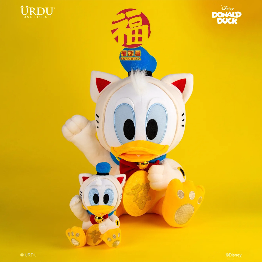 URDU福部屋迪士尼系列幸运招财猫唐老鸭可爱毛绒玩偶娃娃抱枕礼物