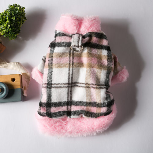可牵引秋冬加厚宠物狗狗泰迪博美雪纳瑞比熊衣服小型犬冬两脚衣服