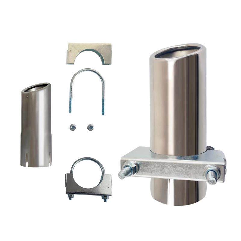 多功能车用不锈钢排气尾管游艇配件带夹具3英寸圆角切割