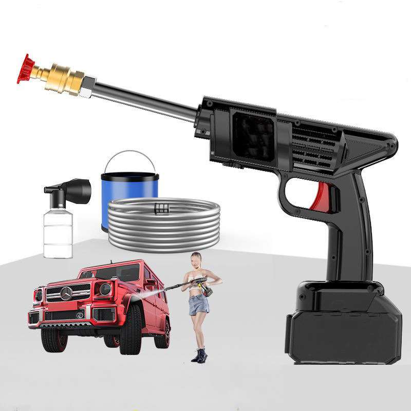 C热销多功能家用便携式高压无线洗车机大功率锂电自吸水洗车器