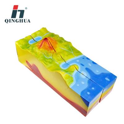 青华火山爆发火山喷发模型地质地貌地理教学仪器熔岩爆发教具