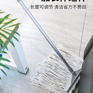 棉线拖拧水地拖布加宽 家用传统棉纱墩布头拖把长柄吸水拖普通老式