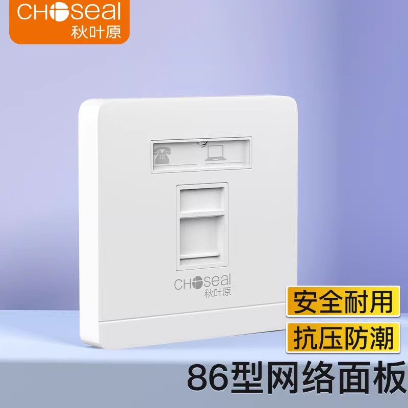 秋叶原网络面板白色无模块网线图片