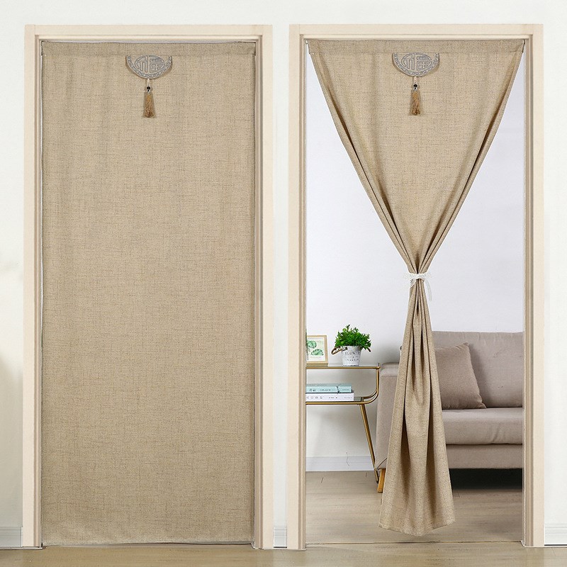 门帘隔断帘空调防冷气隔热家用挡风厨房卧室免打孔布艺厕所试新品