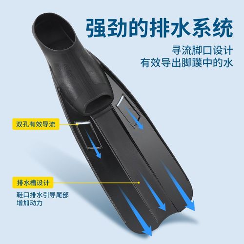 wave新款专业成人自由潜浮潜脚蹼男女通用游泳蛙鞋深潜水装备脚蹼