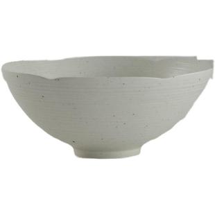 简约雅致 以山河 日式 花瓣小汤碗陶瓷米饭碗新中式 餐具葵口小碗