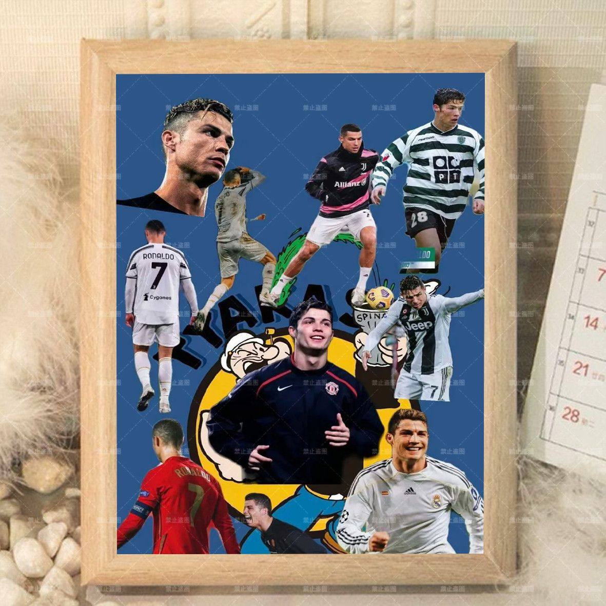 C罗周边签名纪念品相框摆件拼图装饰画足球巨星粉丝礼物送男朋友,家居饰品,相框/画框,淘宝优惠券,粉丝福利购,淘宝优惠卷