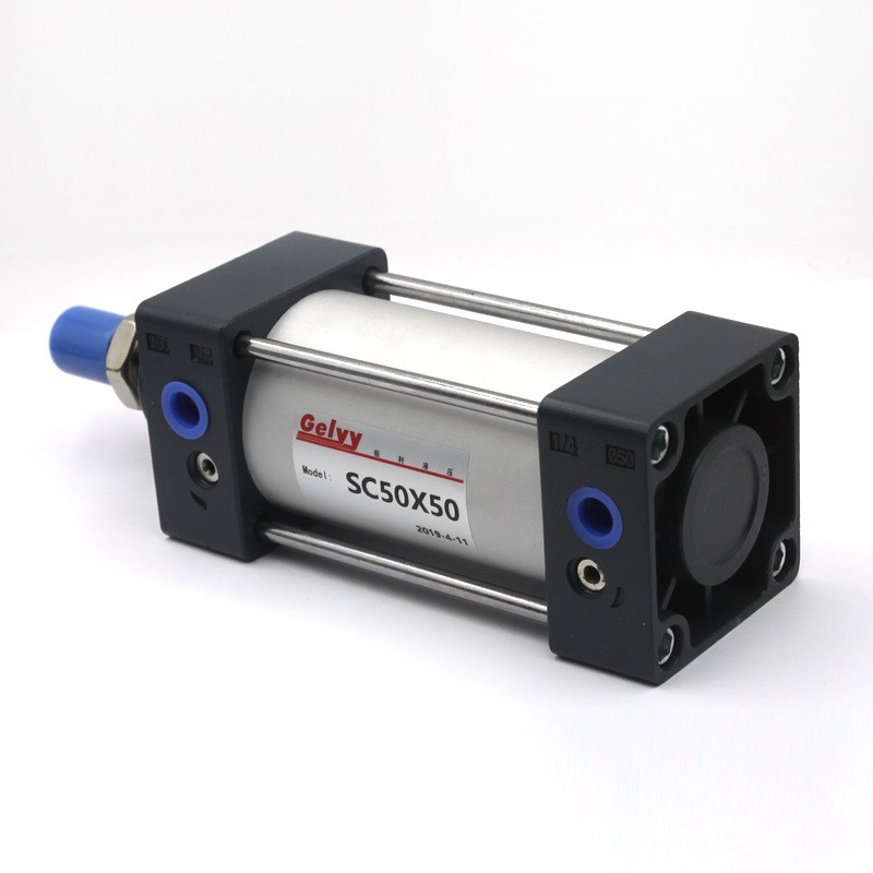 标准拉杆气缸SC32/40/50/63*25/50/75/100带磁可调l铝合金方形缸