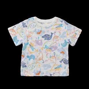 男童夏季短袖恤儿童装网眼透气体恤衫宝宝半袖卡通印花衫薄