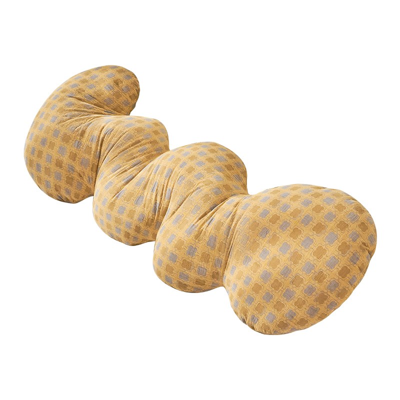 提花长条抱枕三层纱女生睡觉靠枕云朵床上侧睡夹腿靠垫沙发大靠背