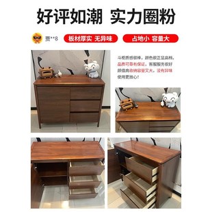 实木框斗柜卧室储物柜床尾置物柜客厅靠墙五六斗柜简约客厅收纳柜