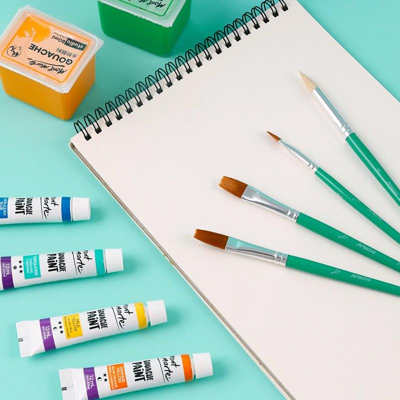 蒙玛特15支画笔套装猪鬃水粉油画丙烯水彩画笔套装勾线笔适合油画