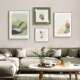 现代简约绿色抽象客厅装 饰画几何色块挂画样板房壁画玄关书房挂画