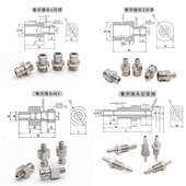 精密不锈钢鲁尔接头公头 luer接头M5M6M8公宝塔母接头走心机加工