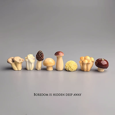 无聊了，可爱菌菇治愈电脑桌面