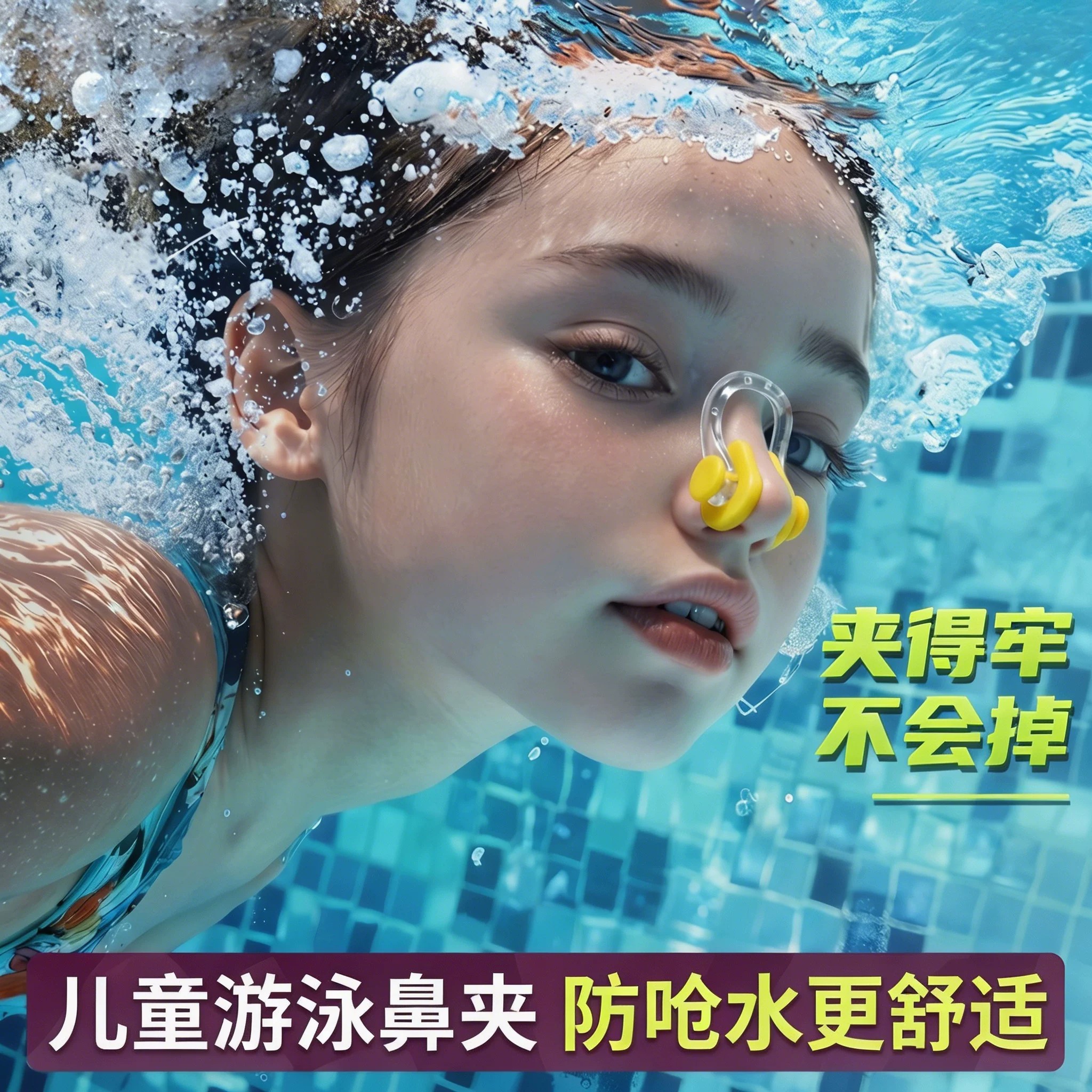 专业游泳硅胶防呛防滑鼻夹