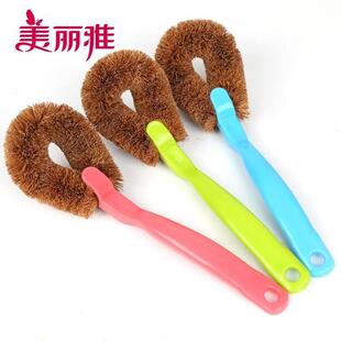 美丽雅正宗椰棕长柄锅刷厨房清洁去污家用不粘锅刷锅神器洗锅刷子