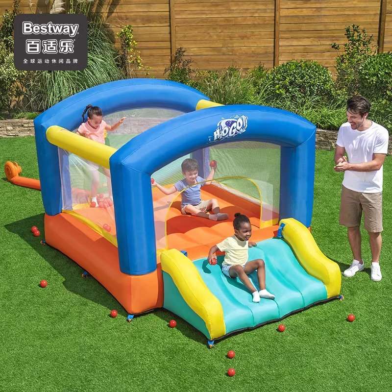 Bestway儿童充气城堡室内外大型蹦蹦床公园家用宝宝滑梯淘气堡