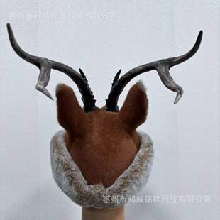 鄂伦春族狍角帽工艺品真皮动物兔马毛收藏纪念品摆件旅游拍摄道具