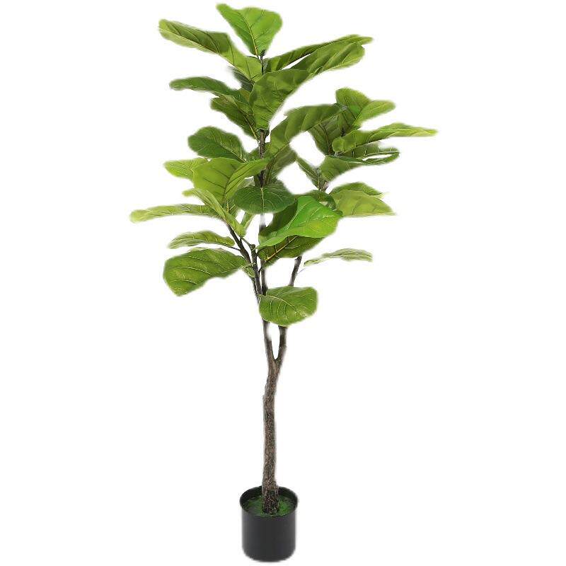 仿真植物假树琴叶榕客厅摆件装饰北欧简约风格落地绿植婚庆花艺