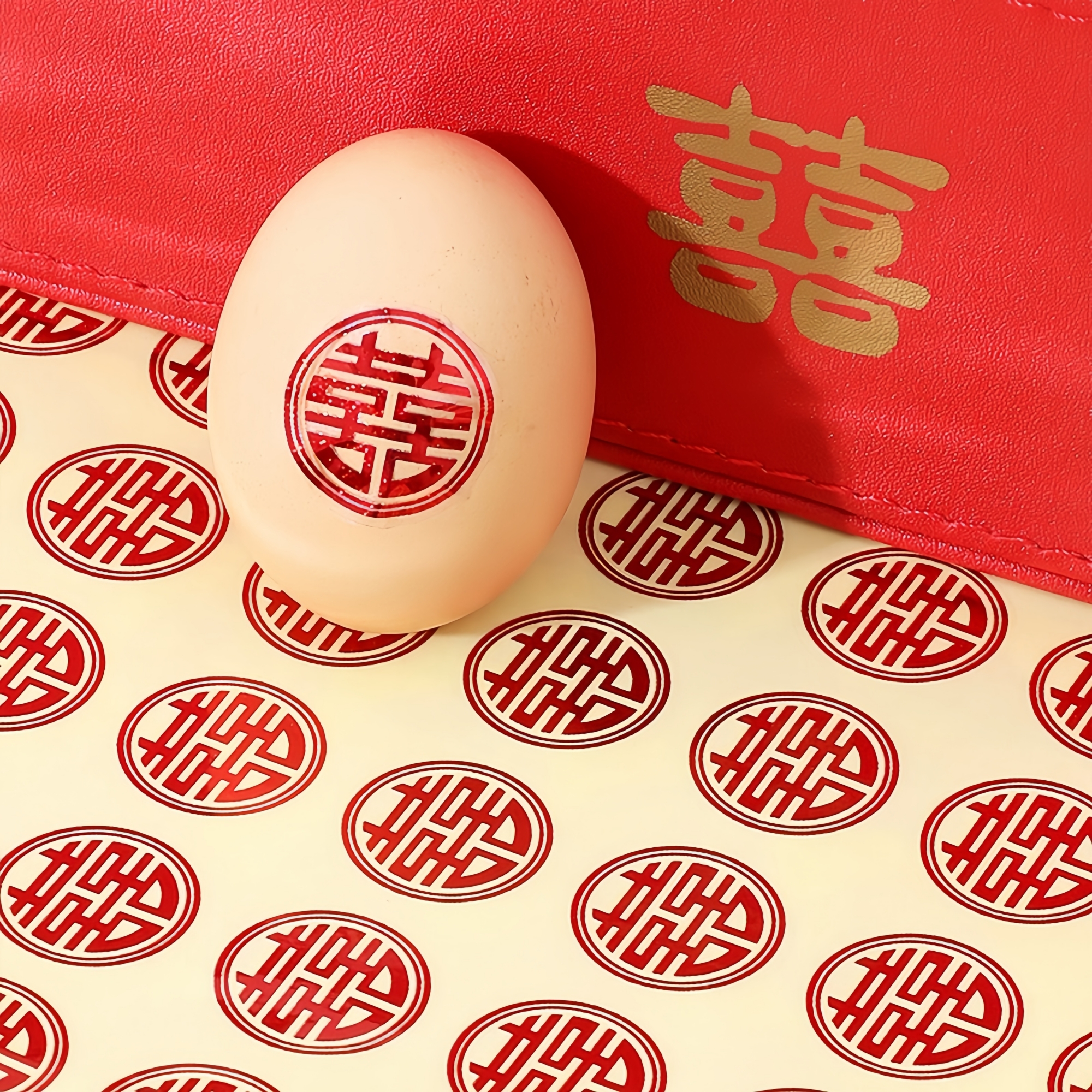 结婚专用鸡蛋贴喜字水果糖盒封口迷你双喜不干胶贴纸婚庆用品大全