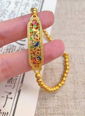 金店同款沙金仿真999百鸟朝凤手链手牌手链女款高级感送女友礼物