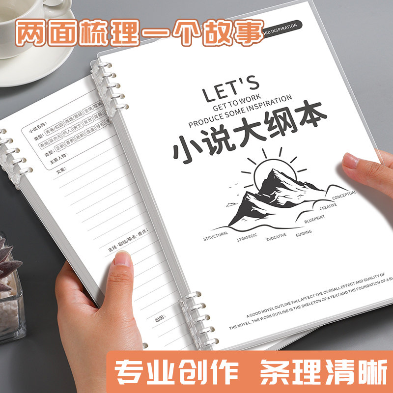 小说人物设定本写小说专用本子人设本角色资料设定本企划模板活页纸学生用角色人物设定大纲笔记本本子写作本