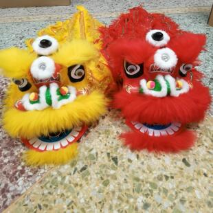 舞狮羊毛醒狮头儿童醒狮塑料狮头幼儿玩具小狮子6寸9寸醒狮全套