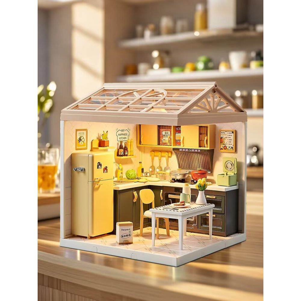 雅斯尼小镇日记DIY小屋手工组装迷你迷你场景透明小房子玩具