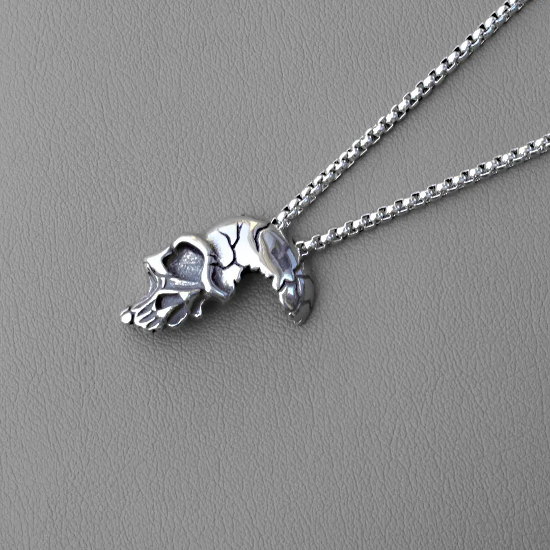 饰品朋克男士饰品 欧美半脸面具项饰 不锈钢项链项坠