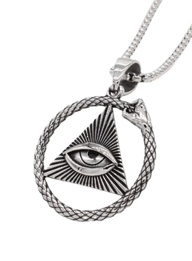 p0920 饰品 欧美个性复古埃及法老全知眼男士钛钢项链