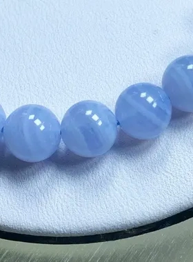 天然水晶蓝纹石手串千层聚宝盆风景蓝纹玛瑙玉原矿原皮女时尚手链