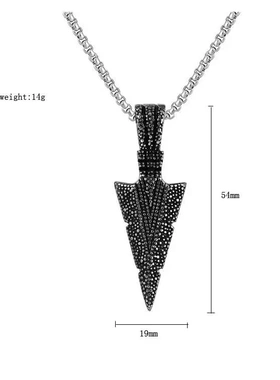 p0542-01 饰品 个性复古维京男士钛钢吊坠项链
