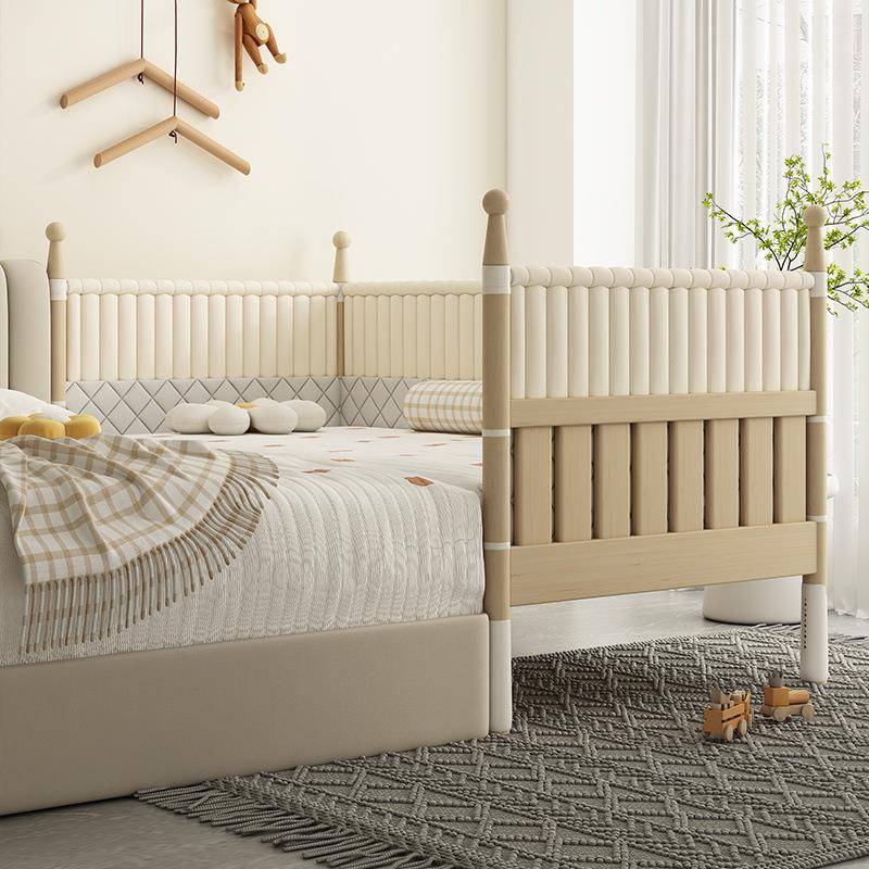 实木儿童拼接床带床围大床拼接加宽床卧室儿小床婴儿床铺