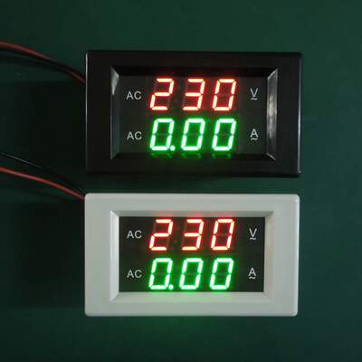 LED交流电压电流表  数显AC0-500V双显表  市电220V 380V数字表头